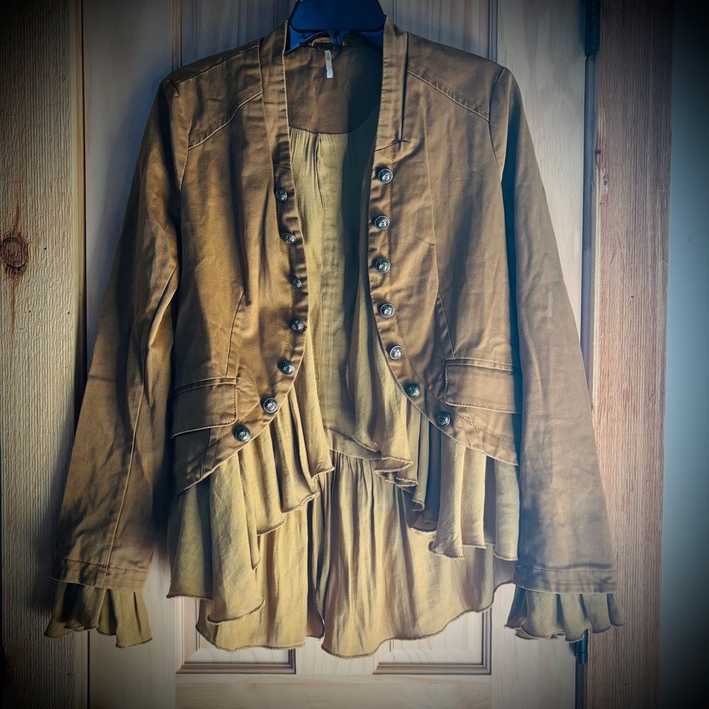 Like 🆕 Free People | Romantic Ruffle Jacket Small - Picture 10 of 16